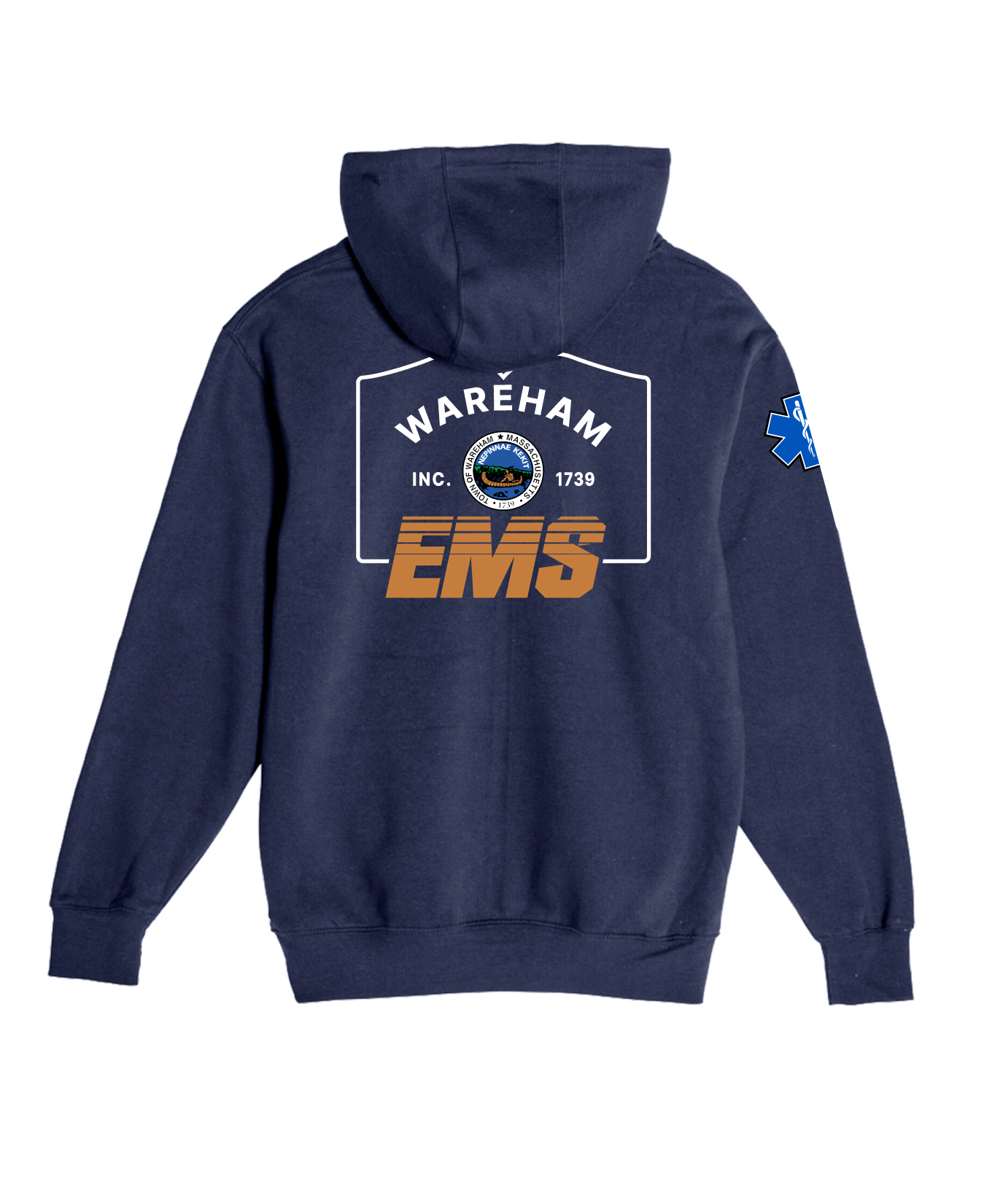 Wareham EMS Comfort Unisex Hooded Sweatshirt - Town Sign