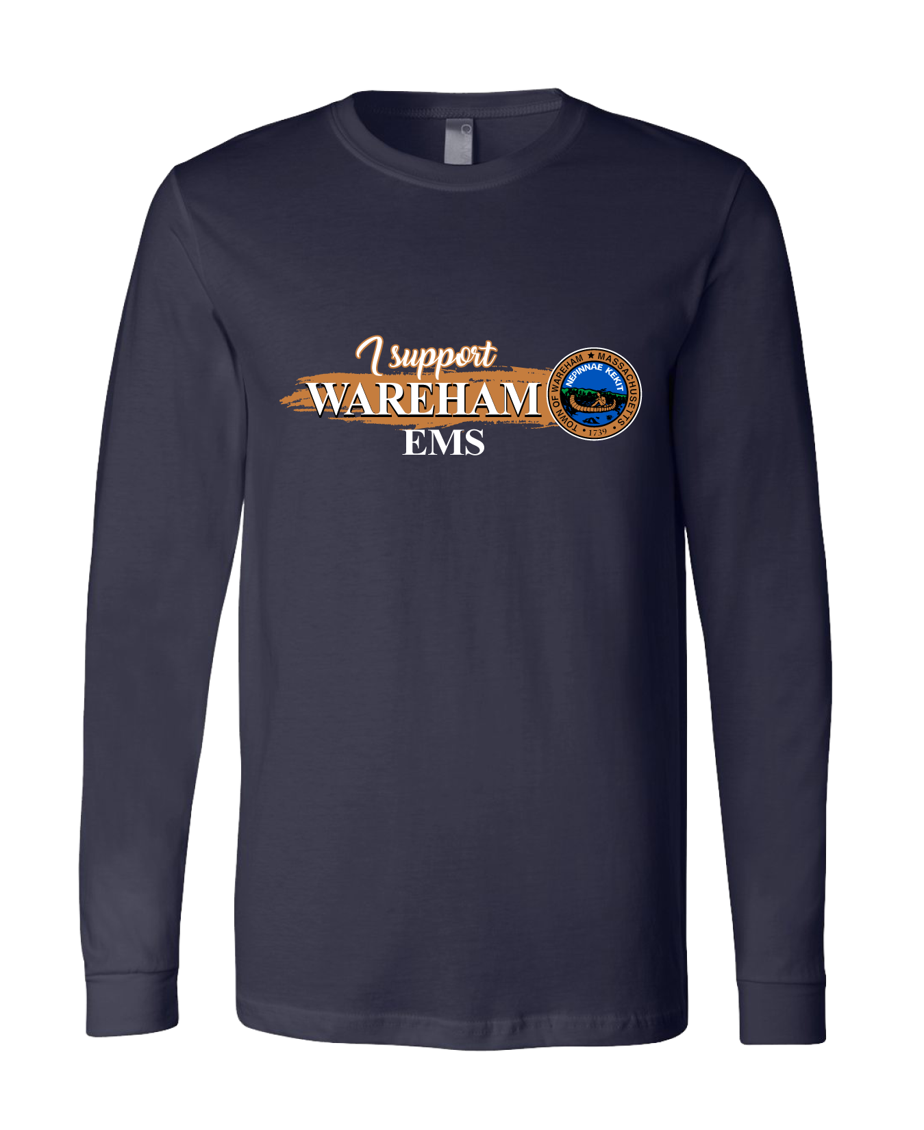 Wareham EMS Comfort Unisex Cotton LS Tee - Lighthouse