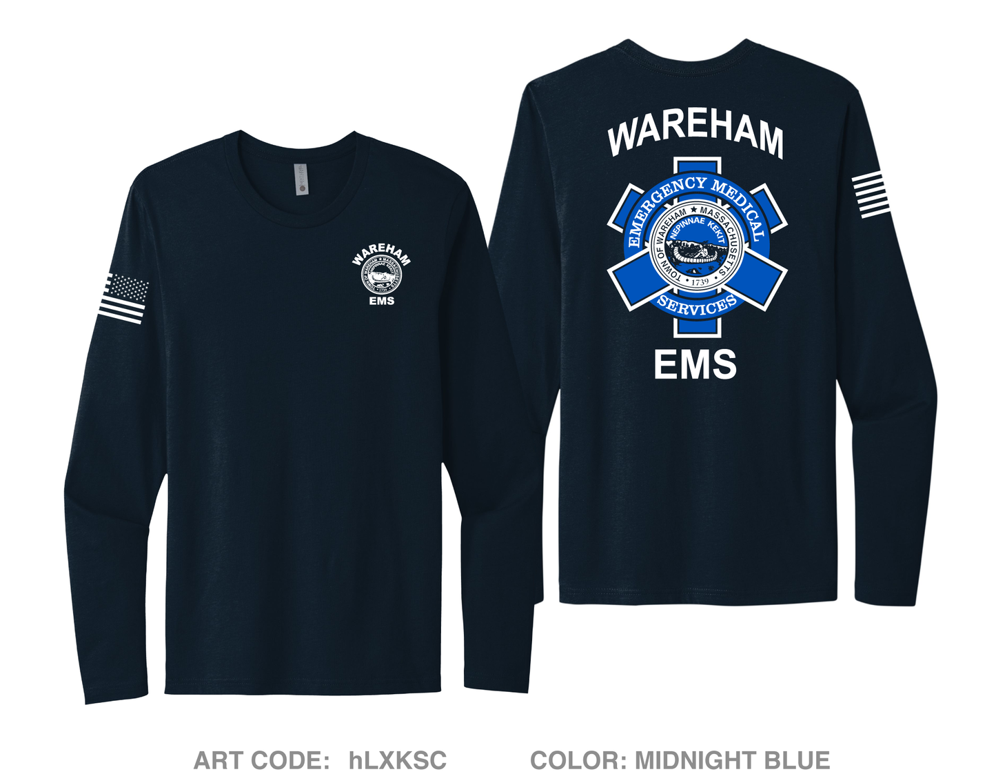 Wareham EMS Private Collection Comfort Unisex Cotton LS Tee