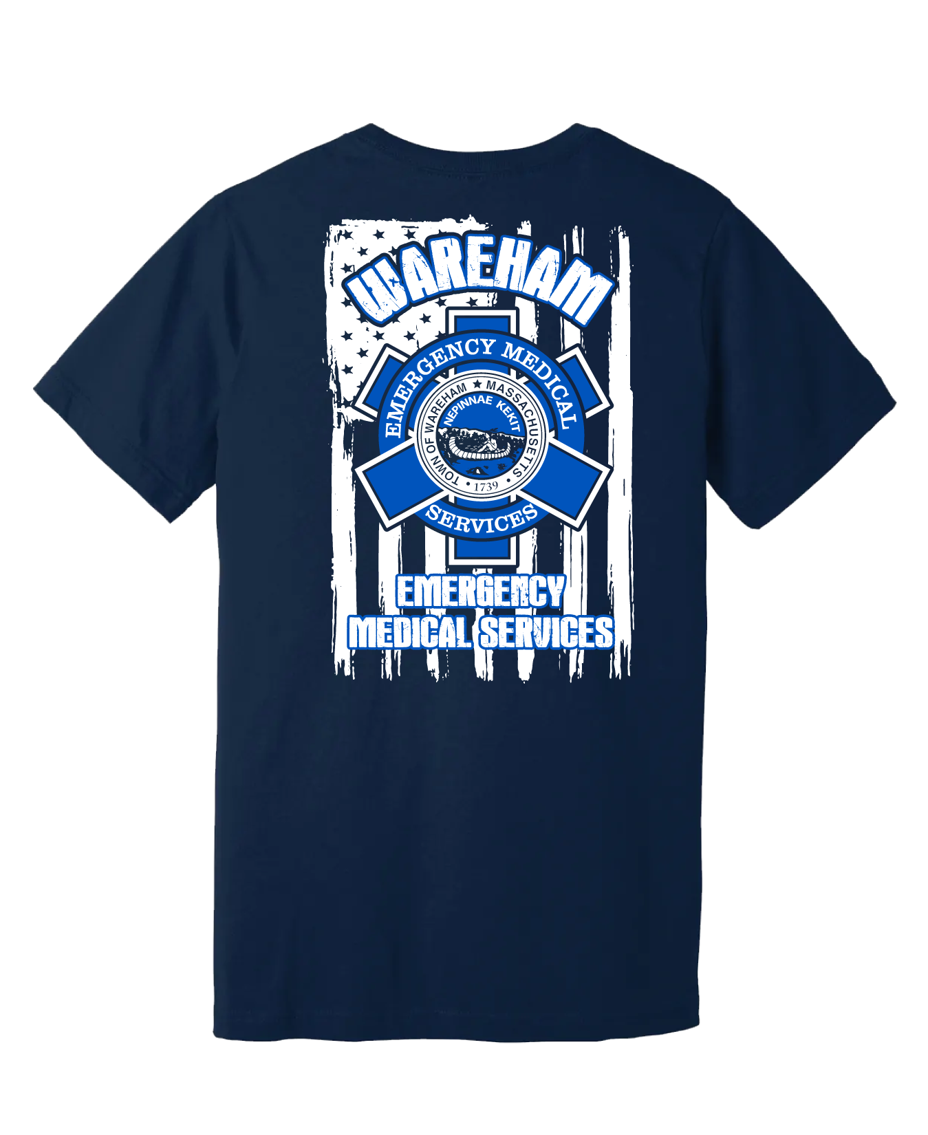 Wareham EMS Comfort Unisex Cotton SS Tee - American Flag