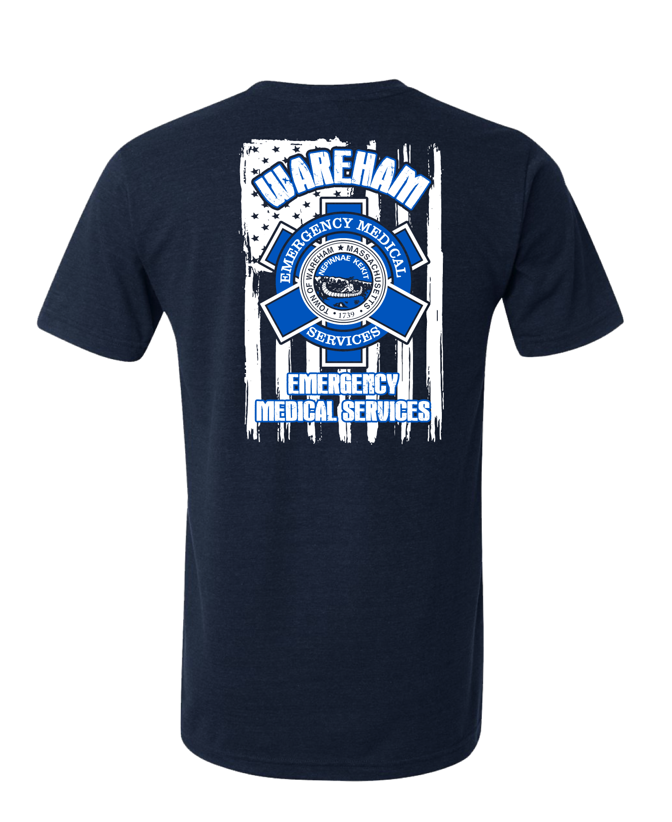 Wareham EMS Comfort Unisex Triblend SS Tee - American Flag