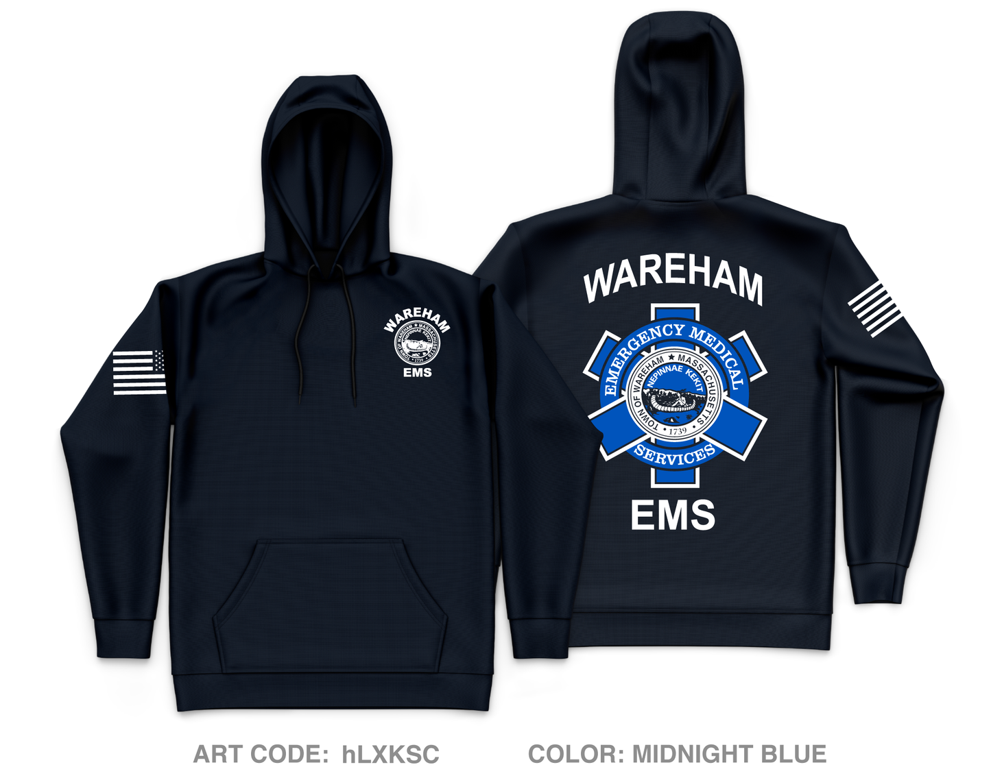 Wareham EMS Private Collection Core Men's Hooded Performance Sweatshirt